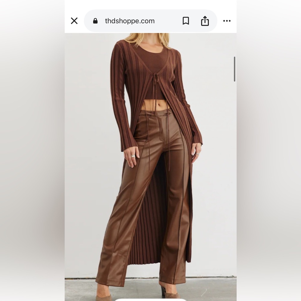 Sovere Long Brown Cardigan